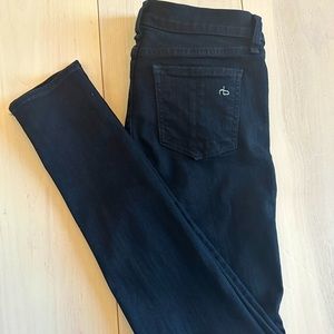 Rag and Bone High Waisted stretch skinny Jean size 25 Black